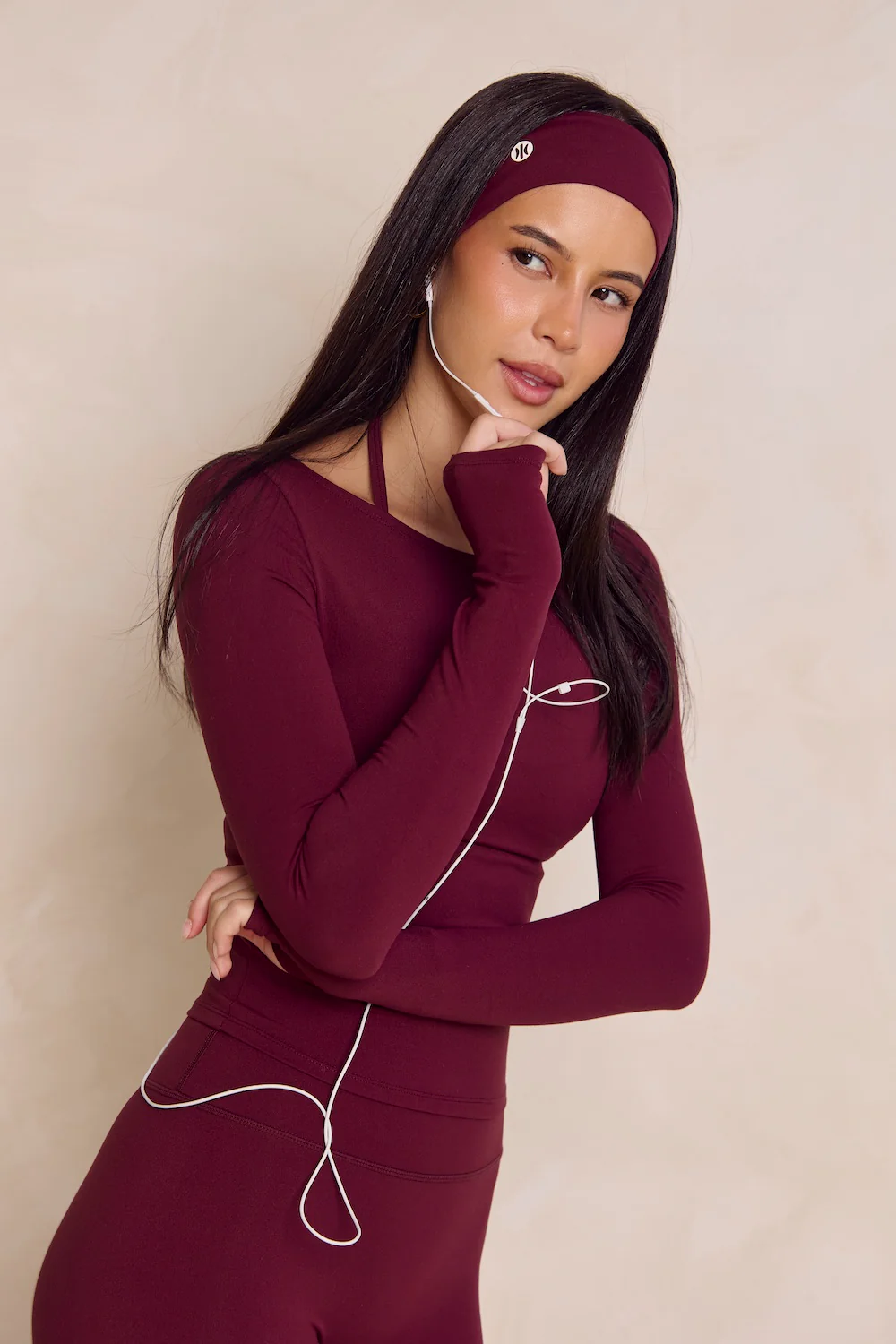 Astoria Airvíve Boat Neck Long Sleeve - Burgundy - Image 4