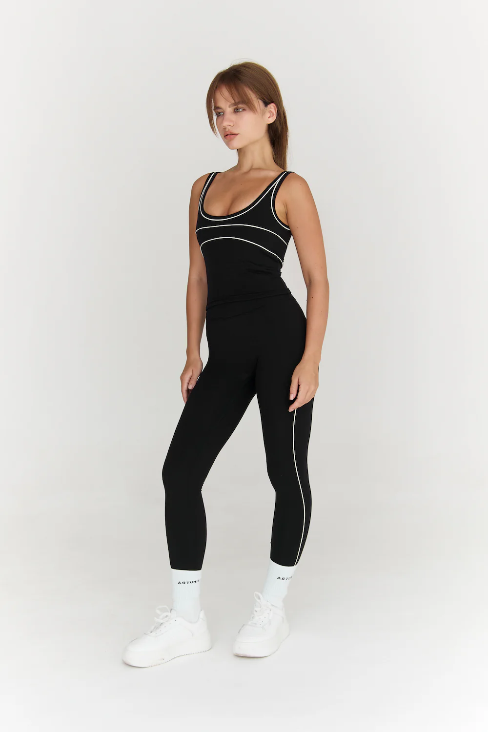 Astoria Airvíve Full Length Legging - Black/Cream - Image 4