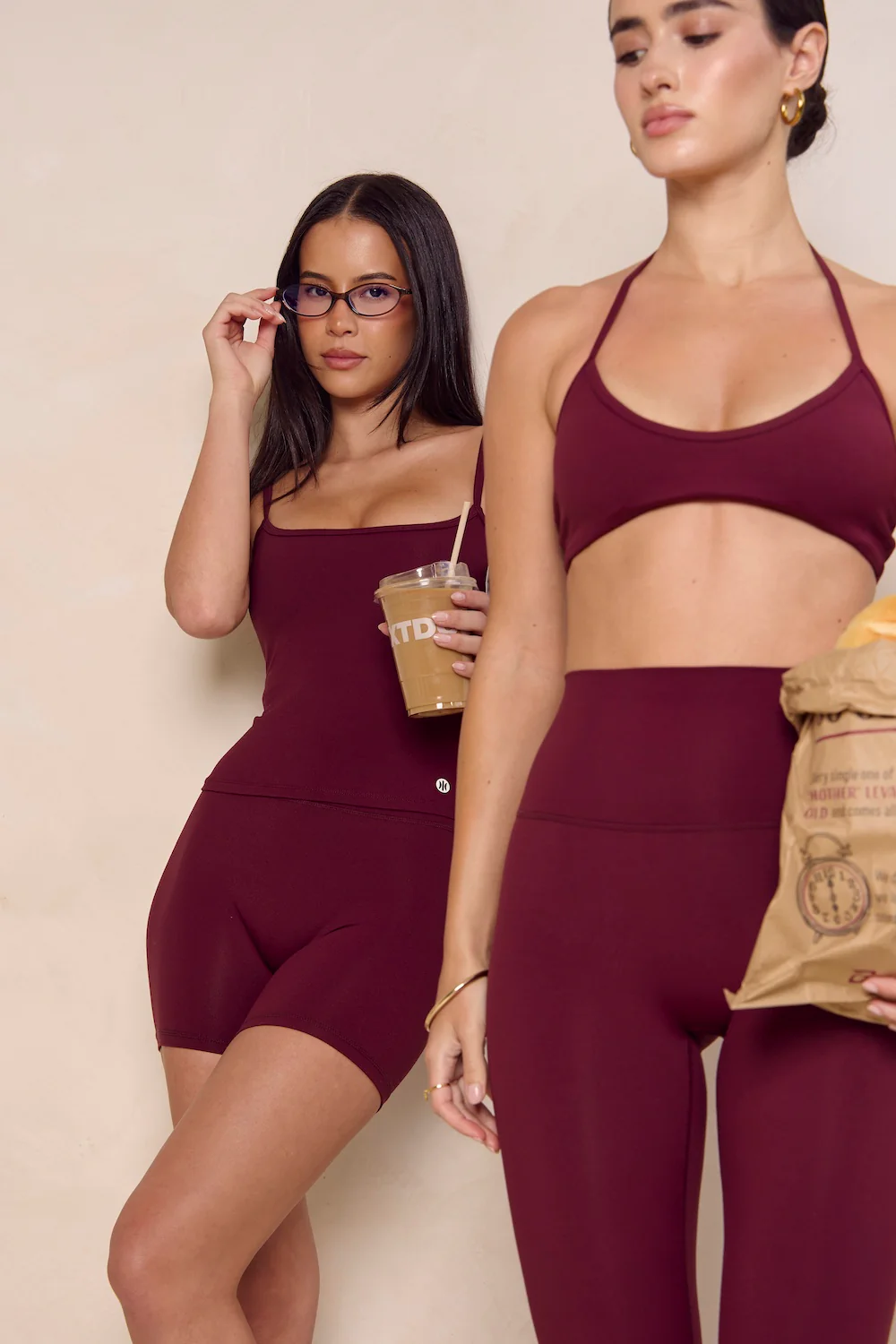 Astoria Airvíve Halter Sports Bra - Burgundy - Image 4