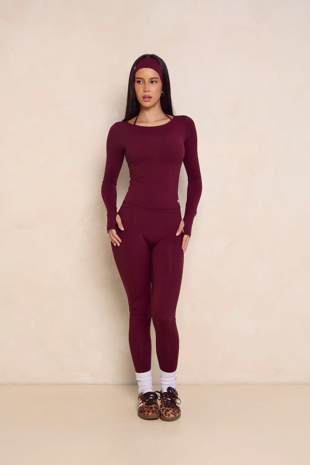 Astoria Airvíve Halter Sports Bra - Burgundy - Image 5