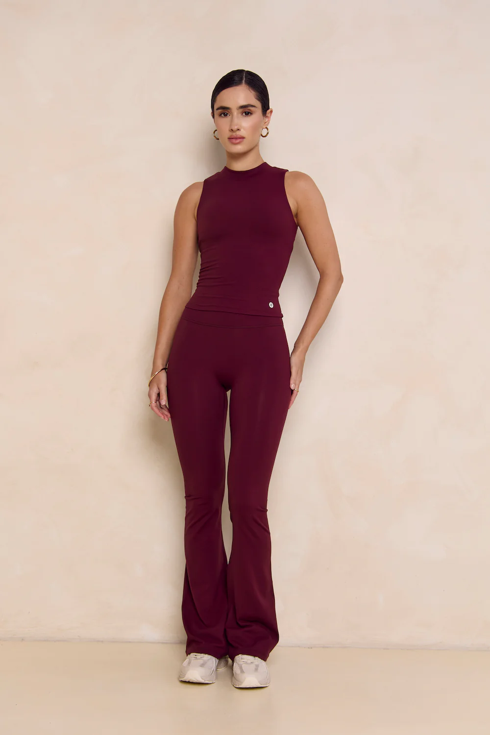 Astoria Airvíve Mockneck Tank - Burgundy - Image 4