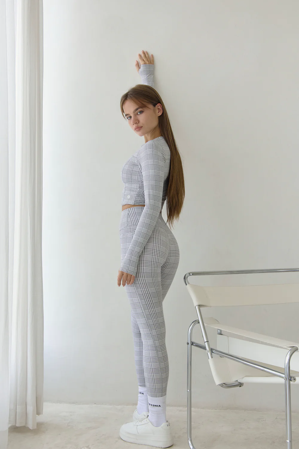 Astoria Airvíve Pocket Legging - Grey Plaid - Image 4
