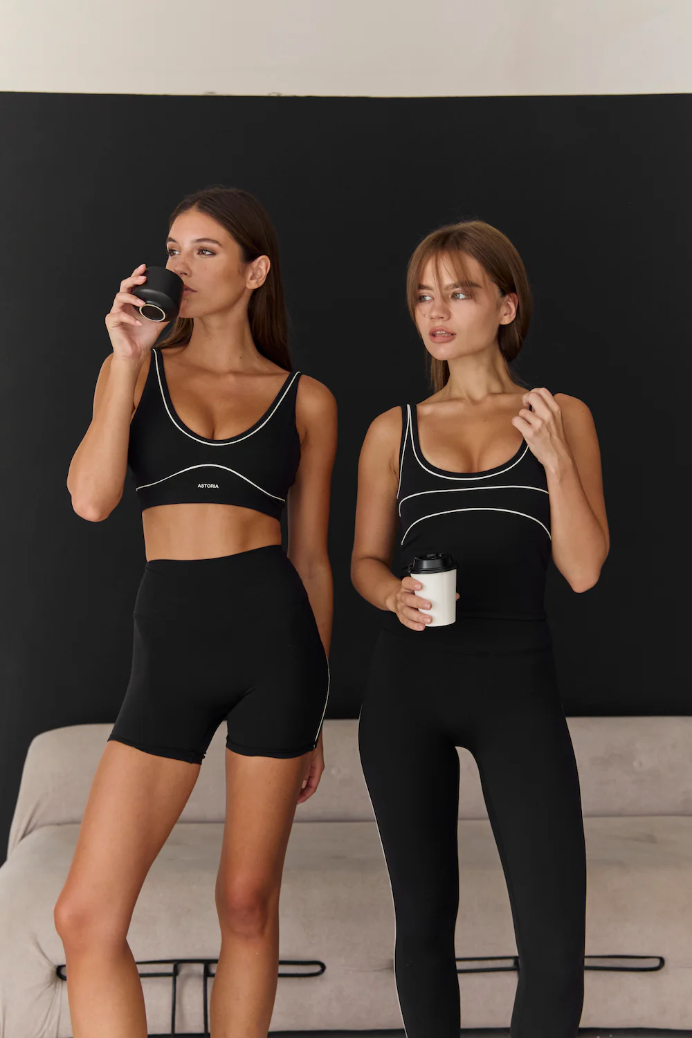 Astoria Airvíve Staple Sports Bra - Black/Cream - Image 8
