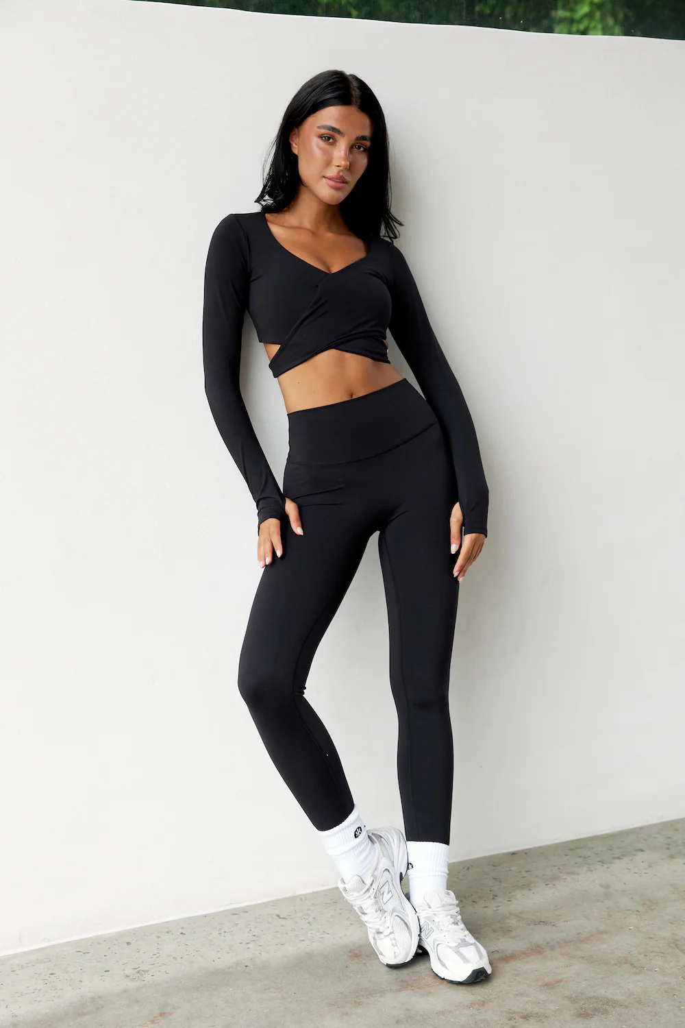 Astoria BALANCE Crossover Sleeve Crop - Black - Image 3