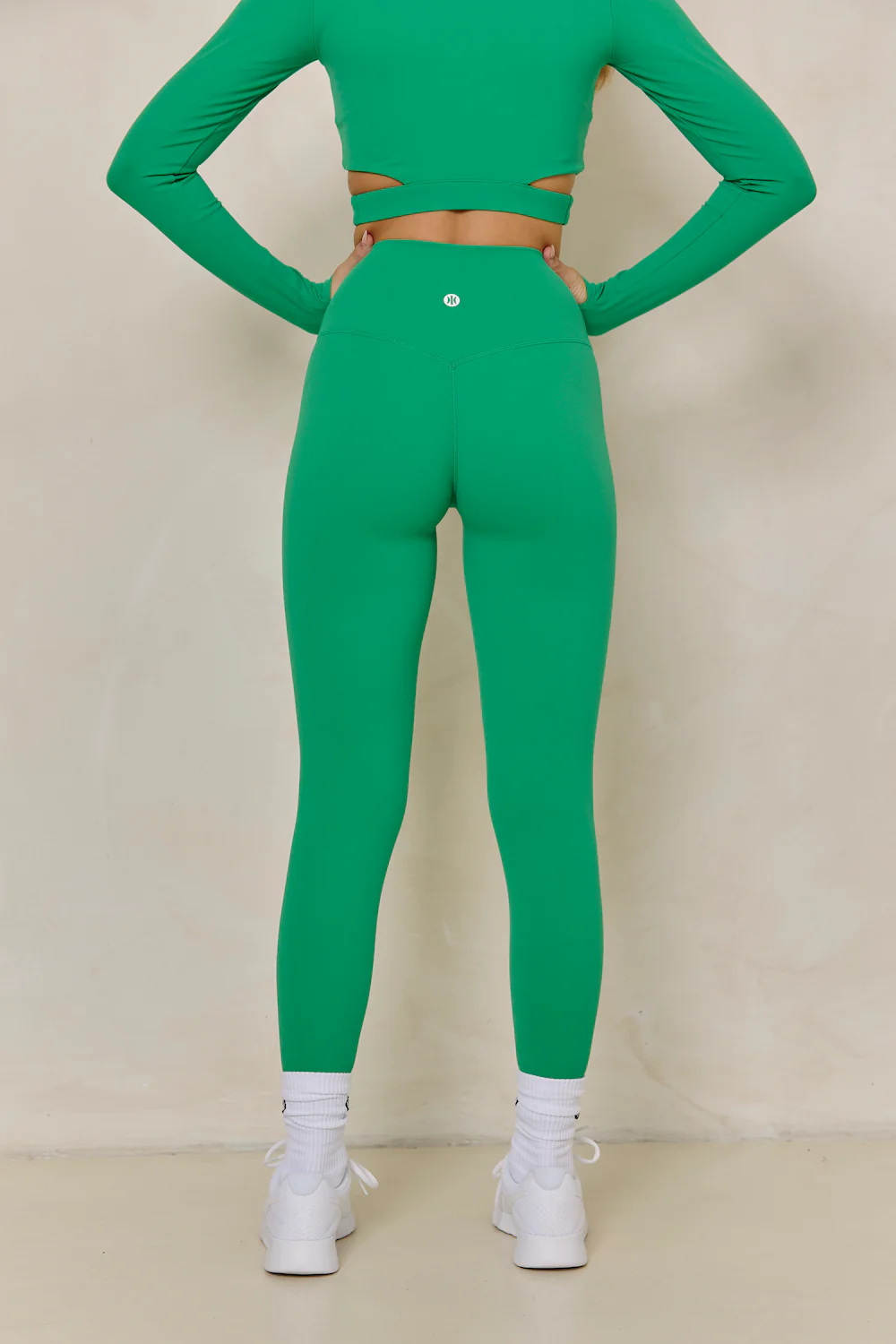 Astoria BALANCE Crossover Sleeve Crop - Palm Green - Image 4