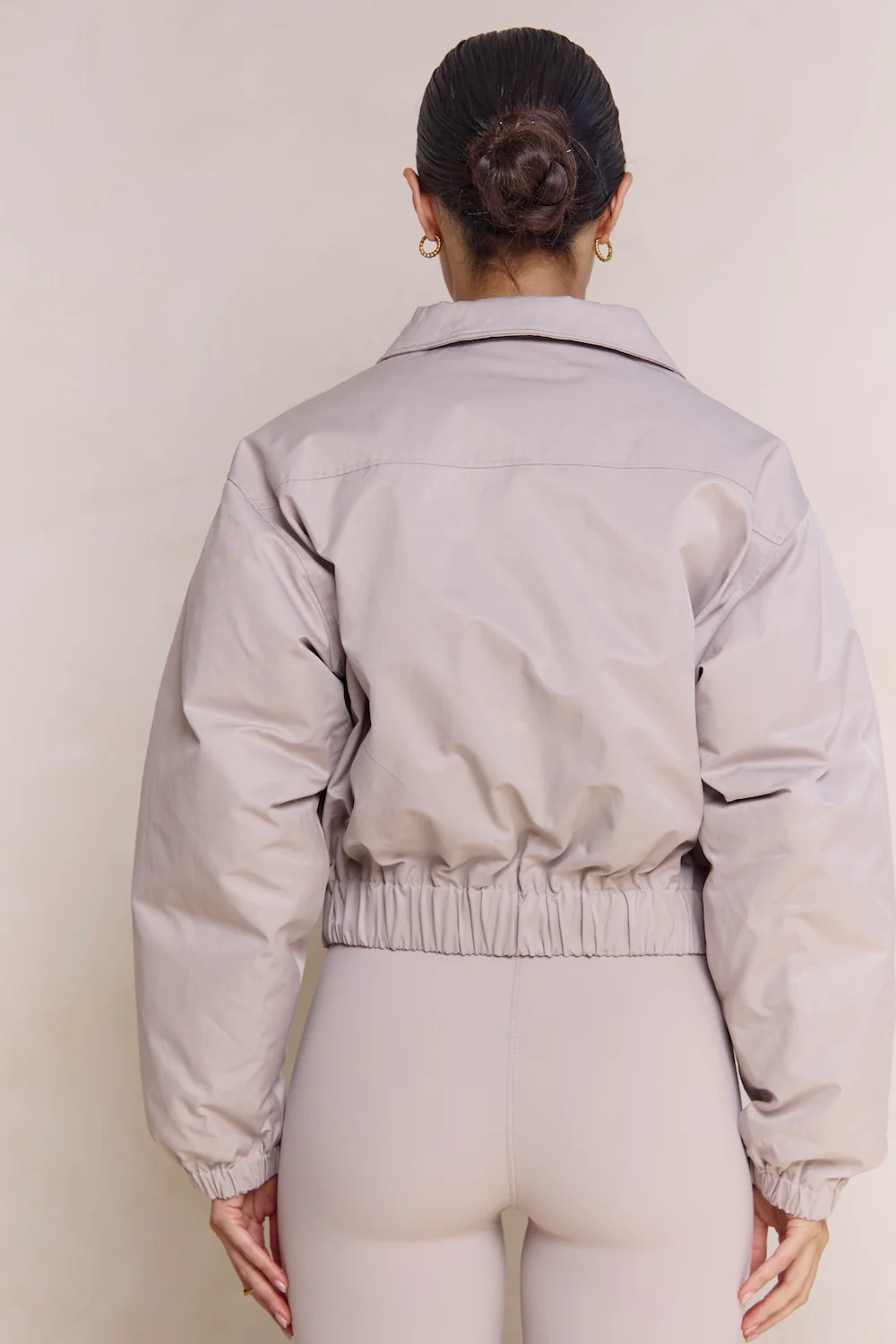 Astoria Bomber Jacket - Ash Grey - Image 4
