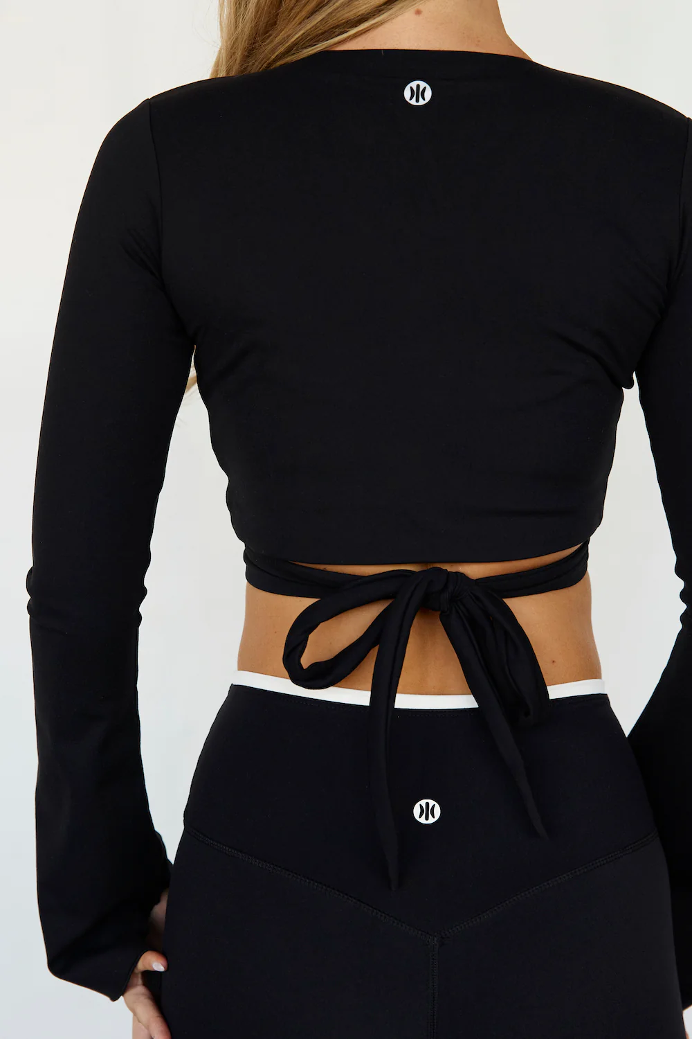 Astoria LIVE LUXE Wrap Sleeved Crop - Black - Image 5