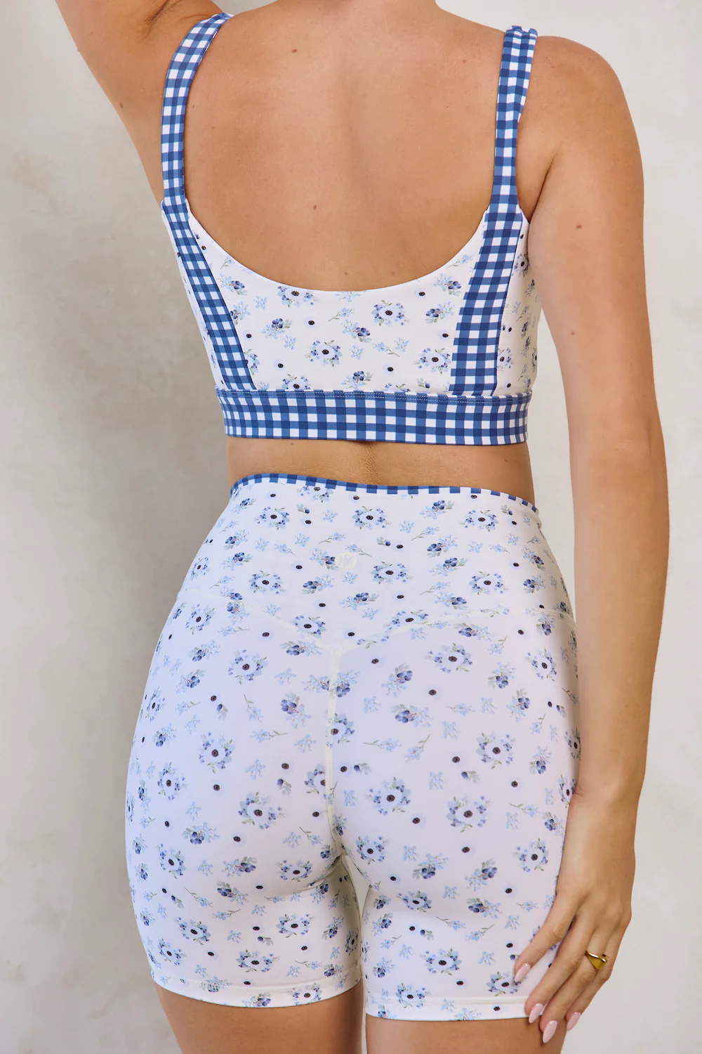 Astoria LUXE BALANCE Colorblock Sports Bra - Blueberry Gingham - Image 6