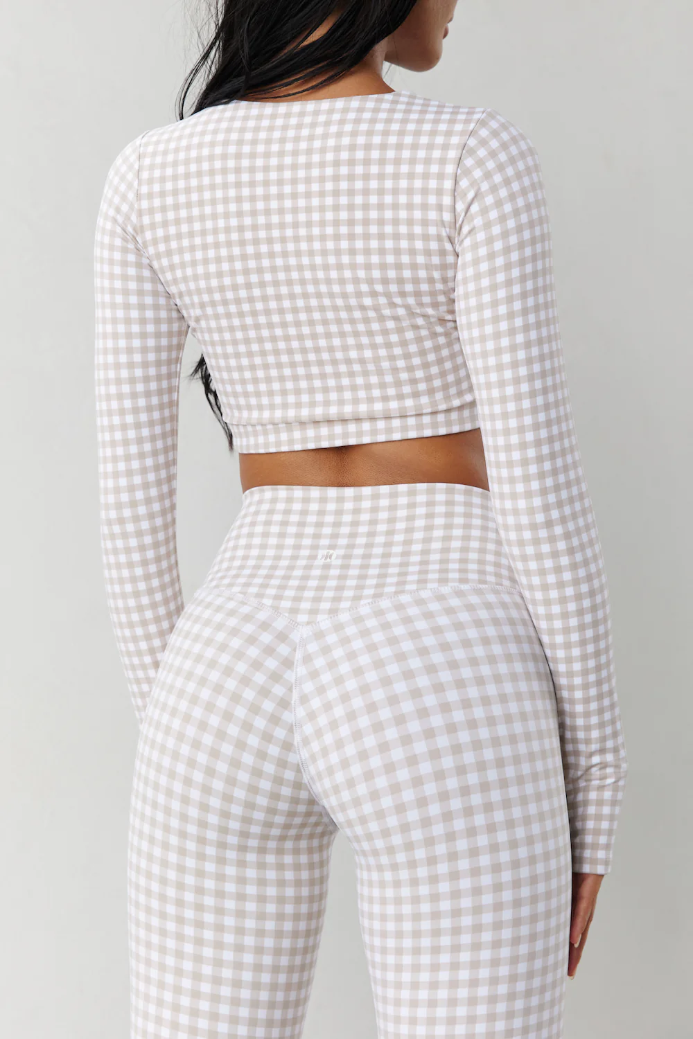 Astoria LUXE BALANCE Full Length Legging - Beige Gingham - Image 4