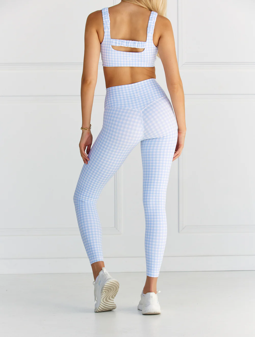 Astoria LUXE BALANCE Full Length Legging - Blue Gingham - Image 5