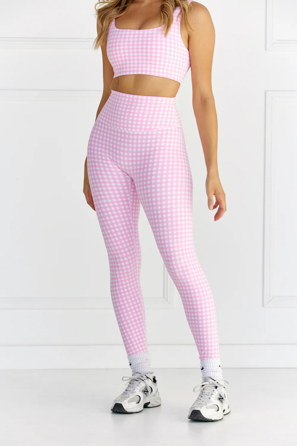 Astoria LUXE BALANCE Full Length Legging - Pink Gingham - Image 4