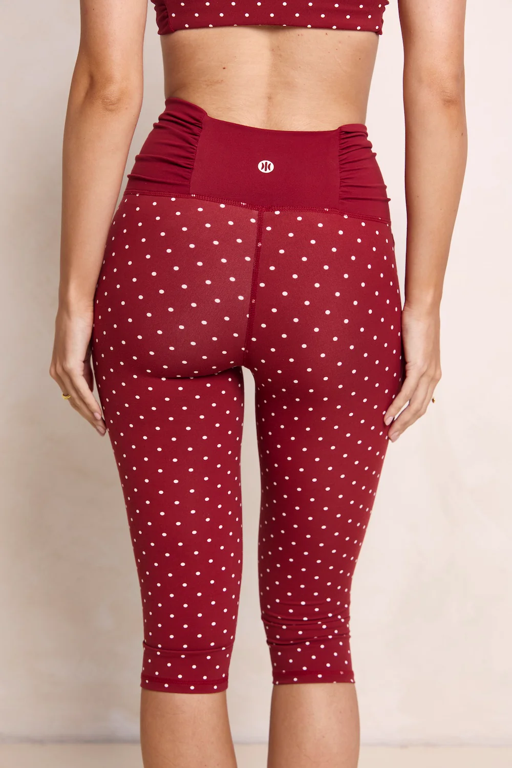 Astoria LUXE BALANCE Ruched Capri - Merlot Polka - Image 2