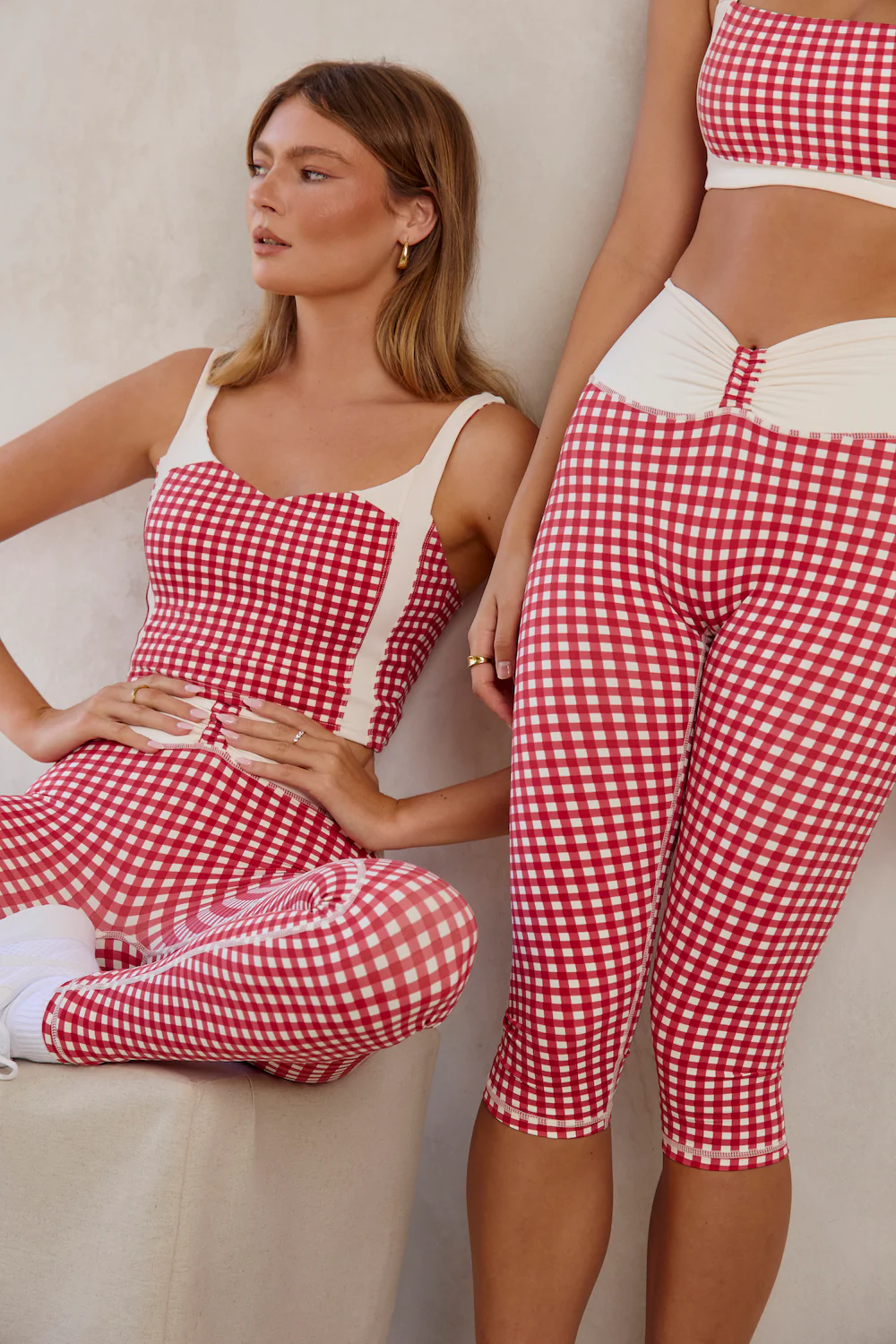 Astoria LUXE BALANCE Ruched Capri - Red Gingham - Image 6