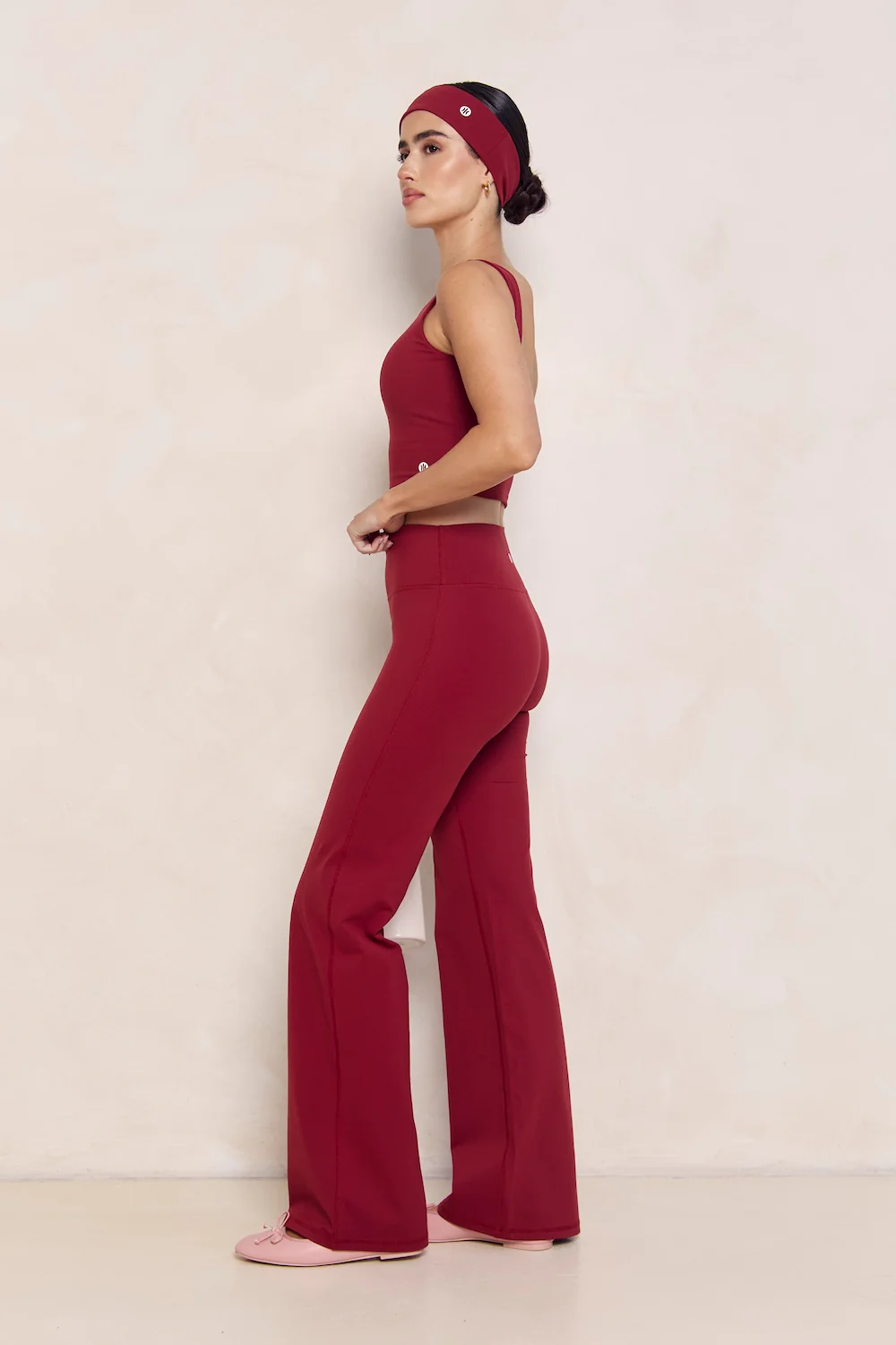 Astoria LUXE BALANCE Scoopback Sports Crop - Merlot - Image 3