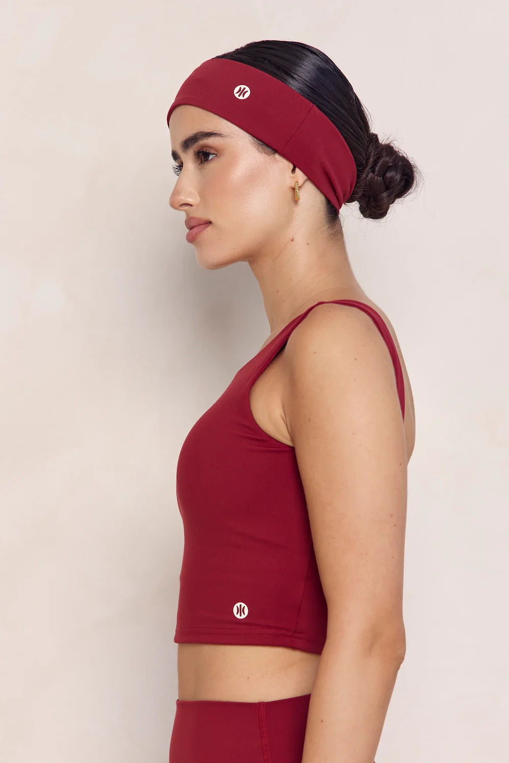 Astoria LUXE BALANCE Scoopback Sports Crop - Merlot - Image 5