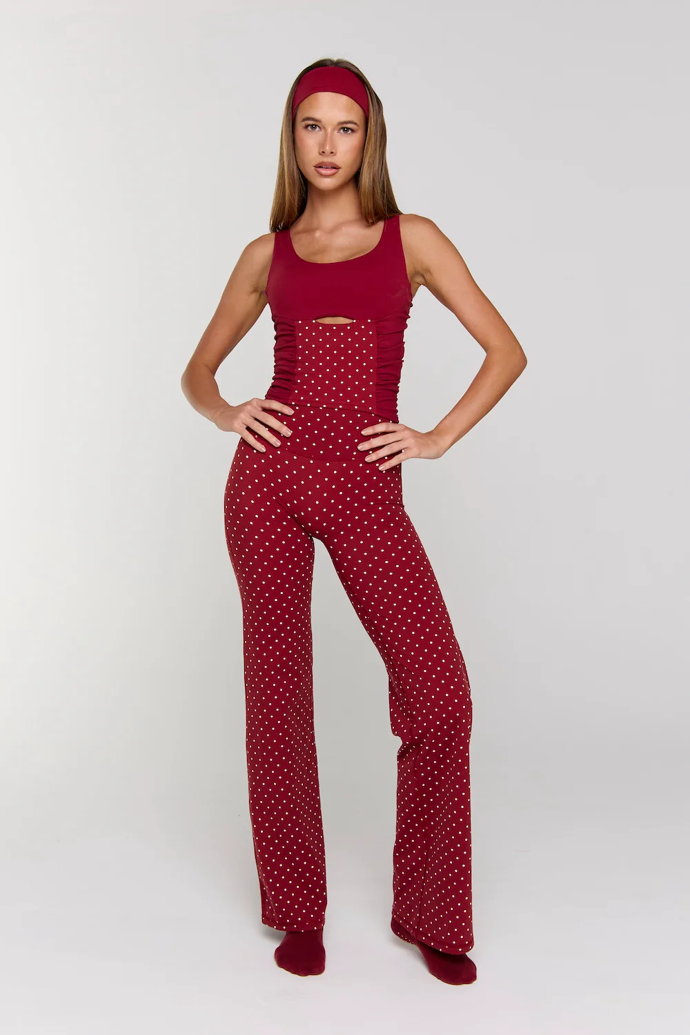Astoria LUXE BALANCE Straight Legging - Merlot Polka - Image 4
