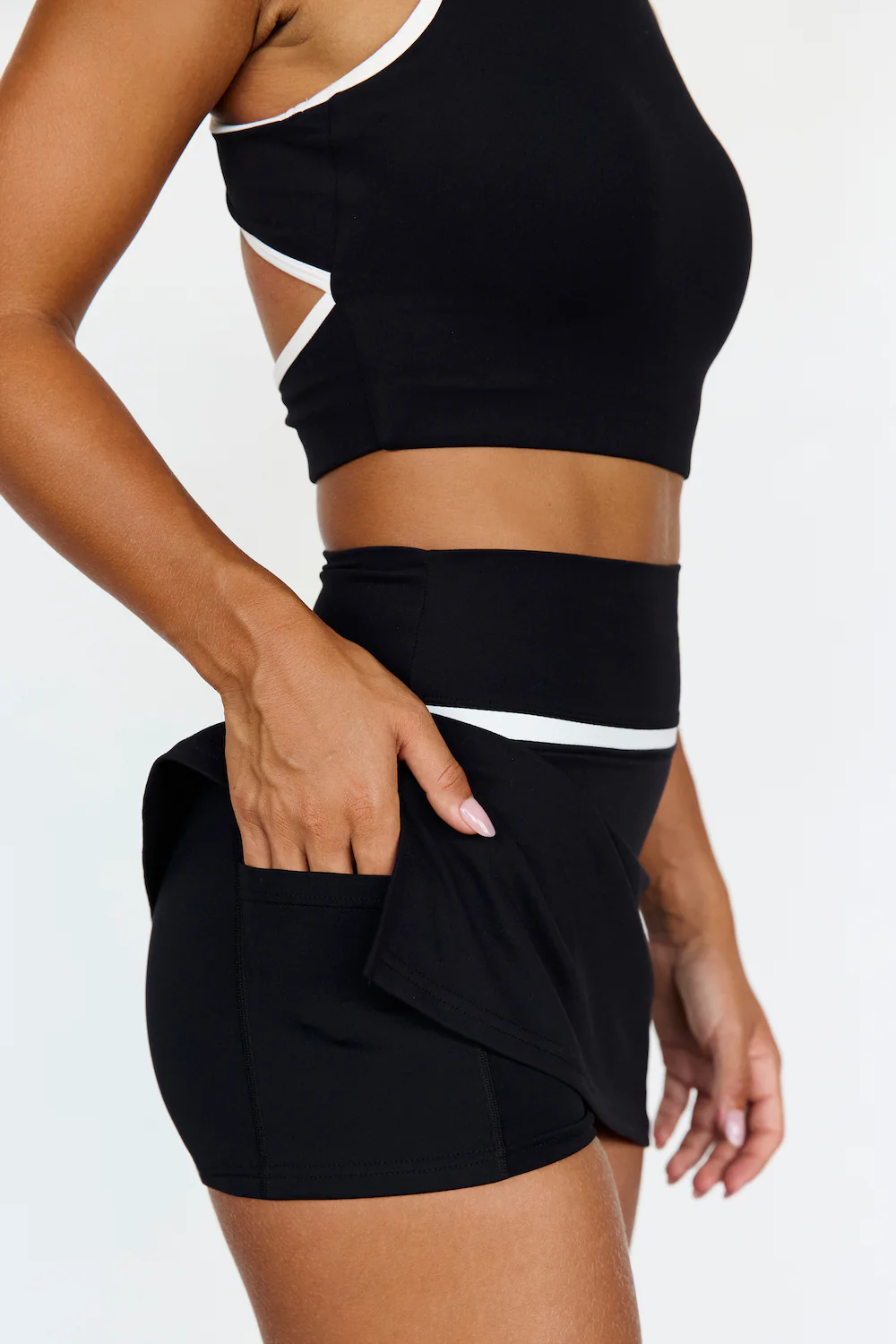 Astoria LUXE BALANCE Tennis Skirt - Black/Cream - Image 8