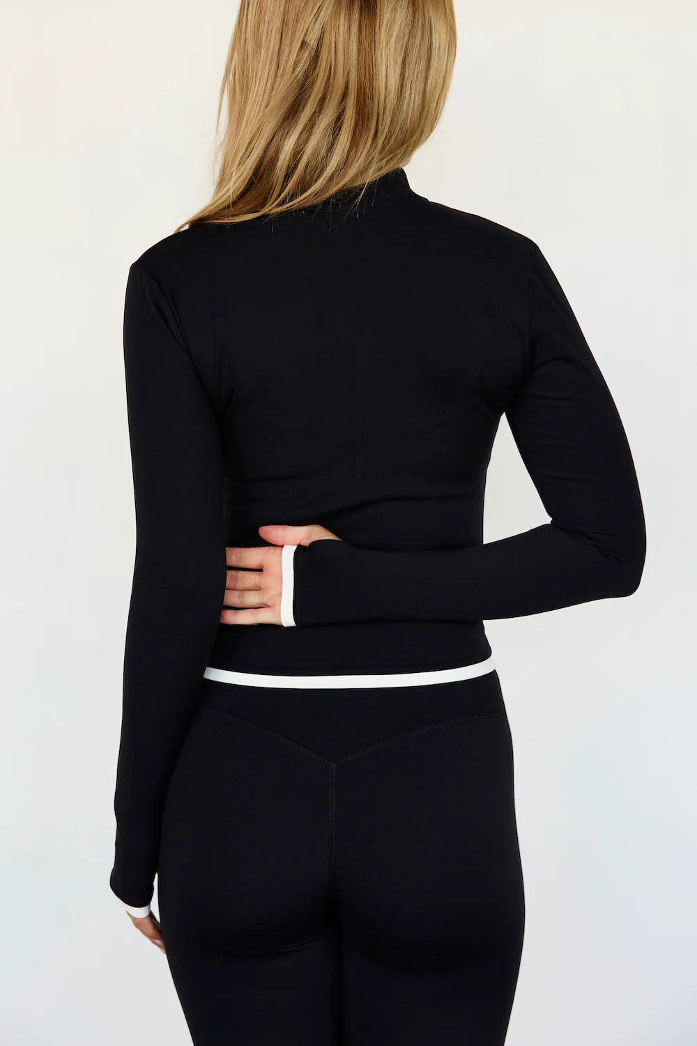 Astoria LUXE BALANCE Zip Up Jacket - Black/Cream - Image 4