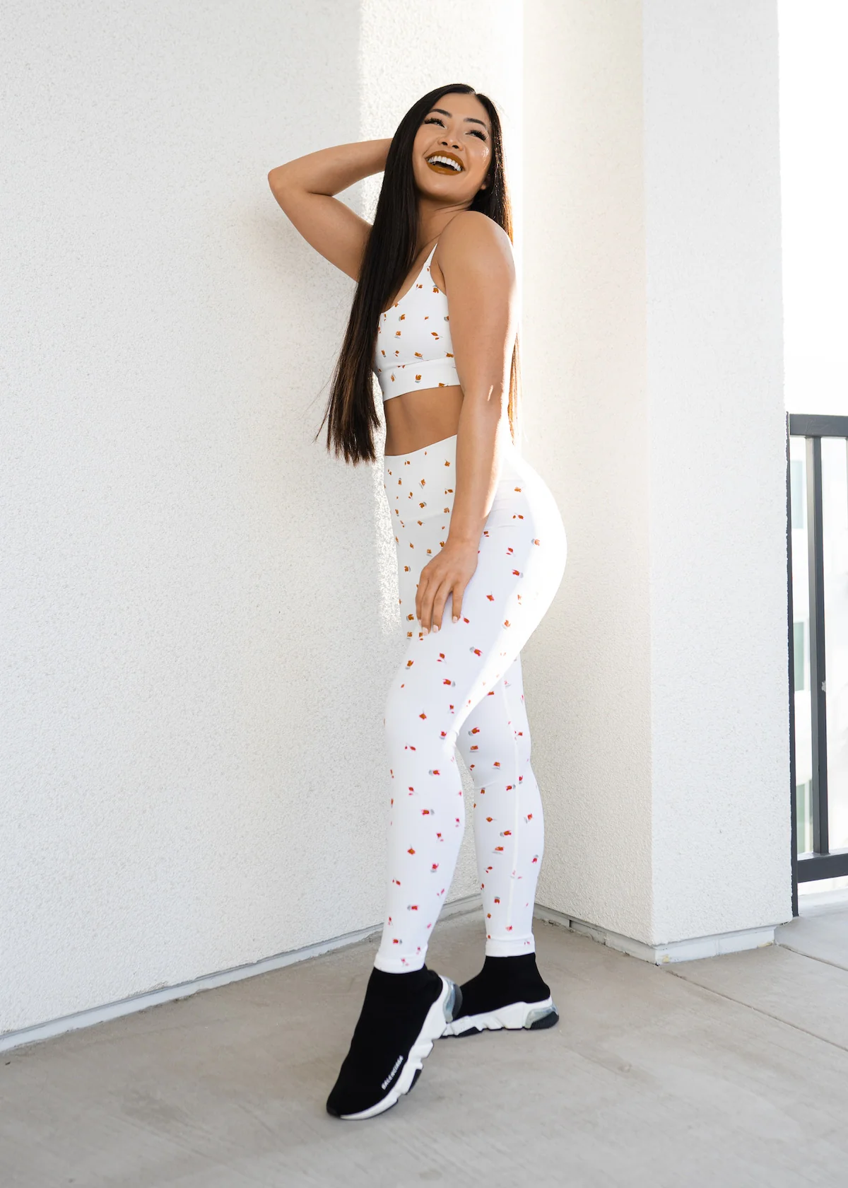 Astoria LUXE BLOSSOM Full Length Legging - Rose - Image 3