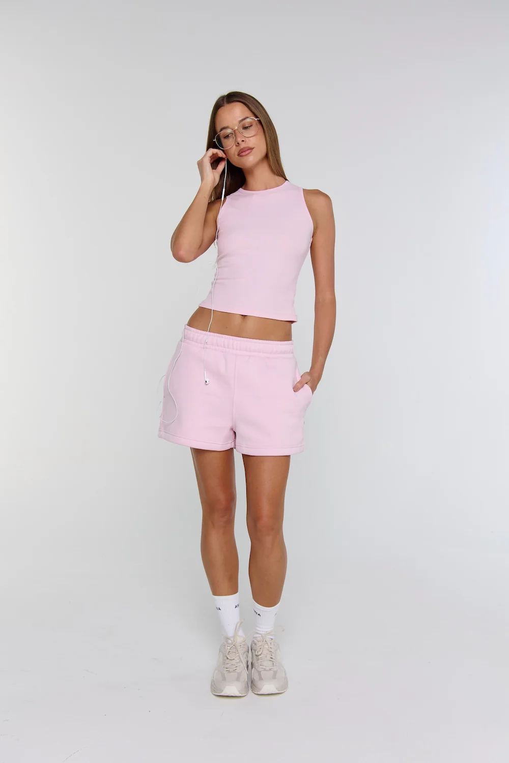 Astoria Rib Tank - Powder Pink - Image 8