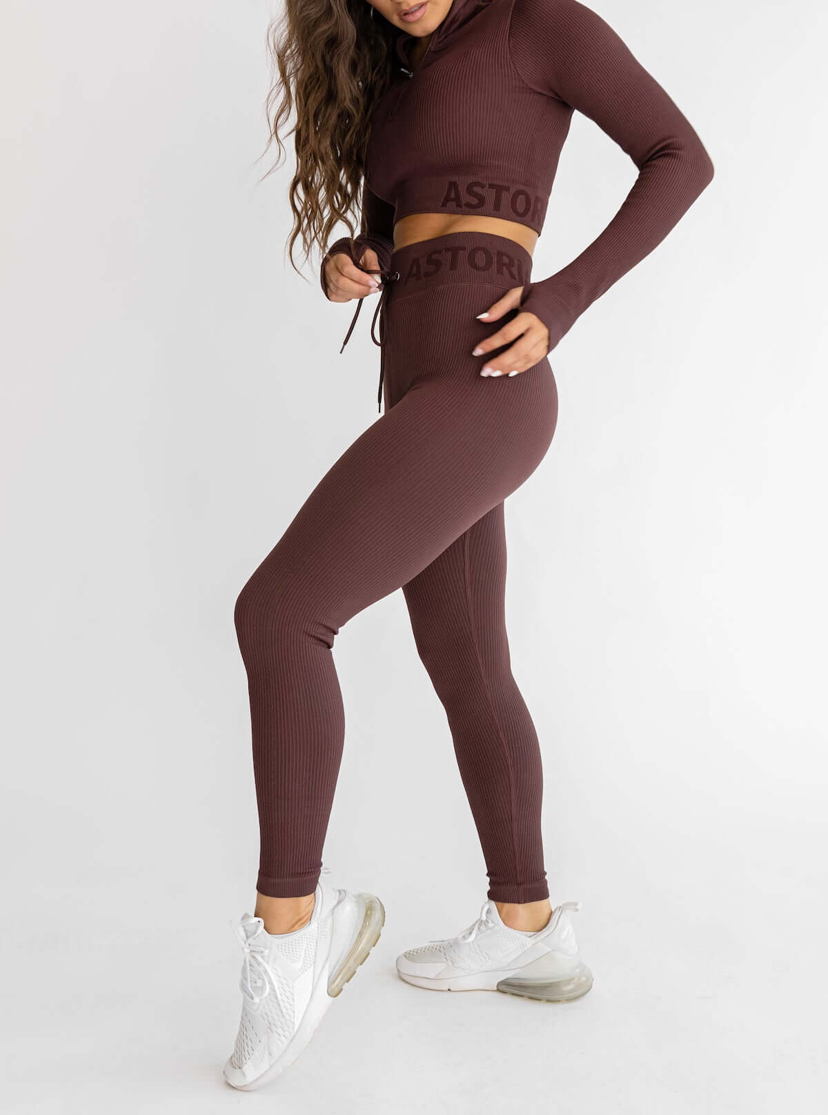 Astoria Seamless Ribbed Series Legging - Espresso - Image 3