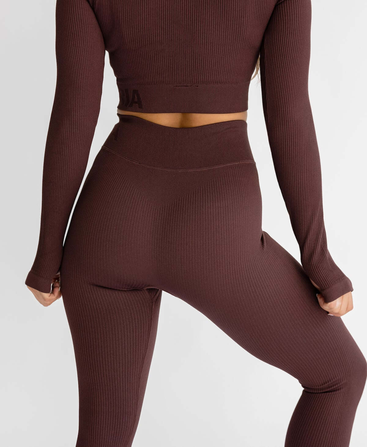 Astoria Seamless Ribbed Series Legging - Espresso - Image 4
