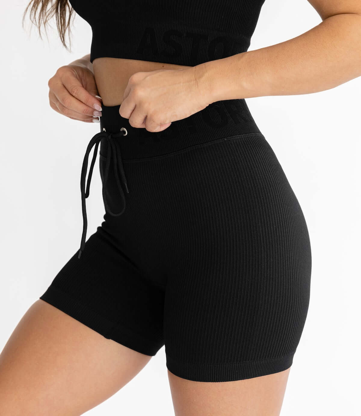 Astoria Seamless Ribbed Series Short - Black - Image 6