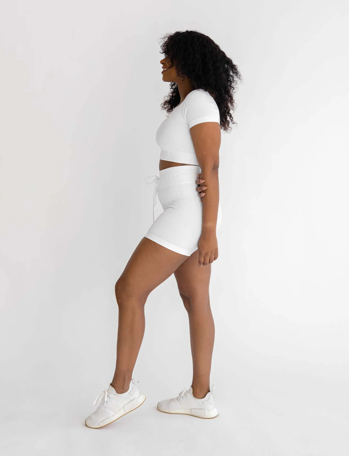 Astoria Seamless Ribbed Series Short - White - Image 3