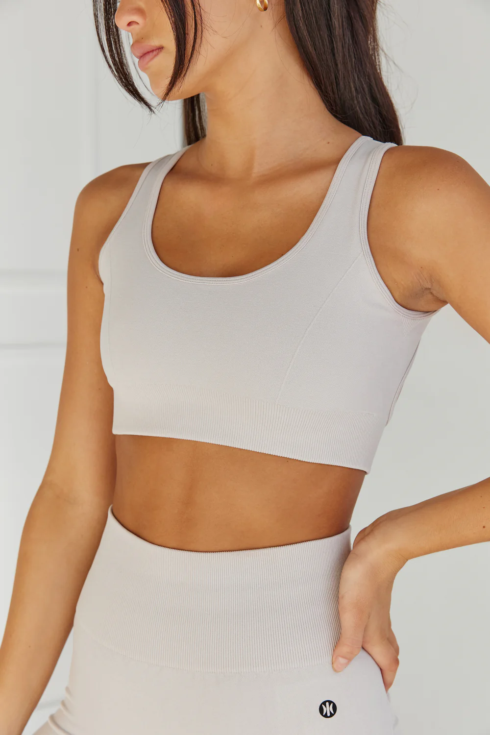 Astoria VELOCITY Seamless Sports Crop - Beige - Image 4