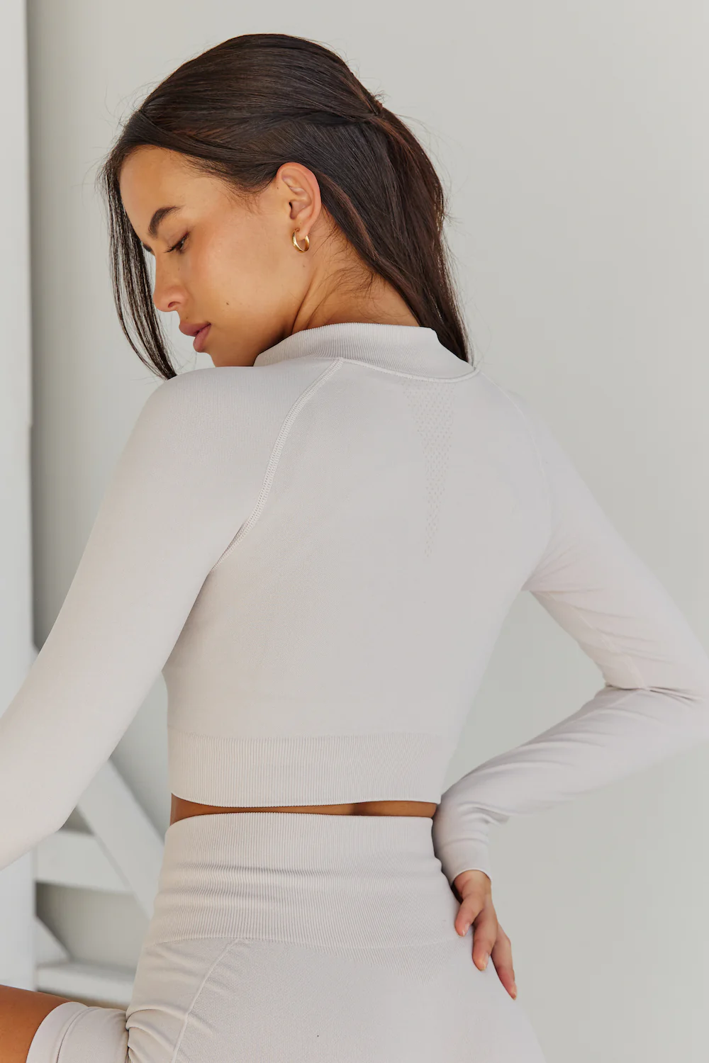 Astoria VELOCITY Seamless Zip Up - Beige - Image 3