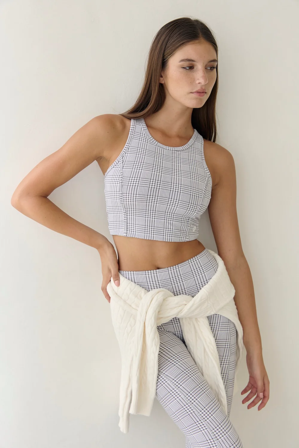 Astoria Airvíve Staple Sport Crop - Grey Plaid - Image 8