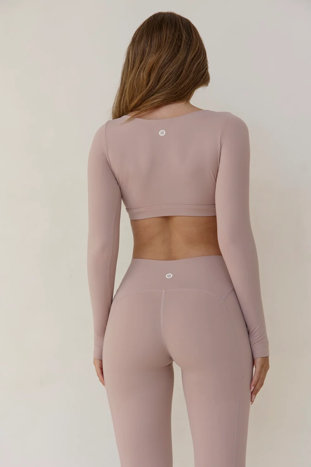 Astoria LUXE BALANCE Long Sleeve Plunge Crop - Fawn - Image 3
